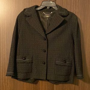 Tweed black blazer from Talbots